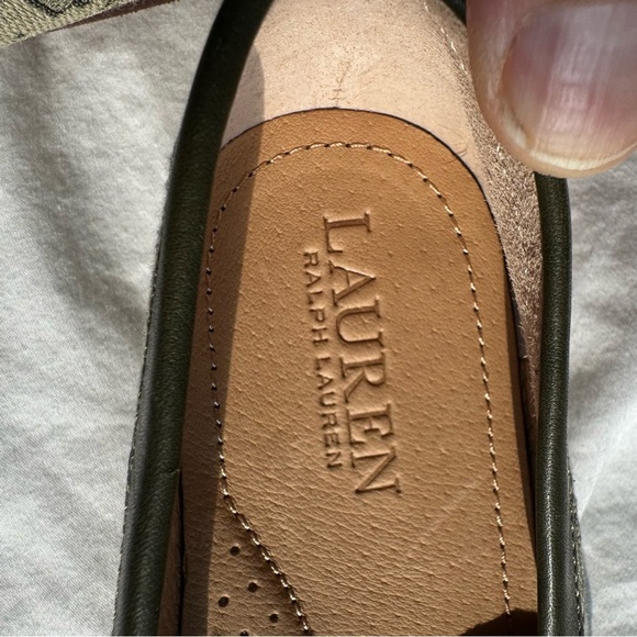 Lauren Ralph Lauren Averi II Monogram Canvas Loafers w/ Gold LRL Bit Logo - Picture 8 of 9